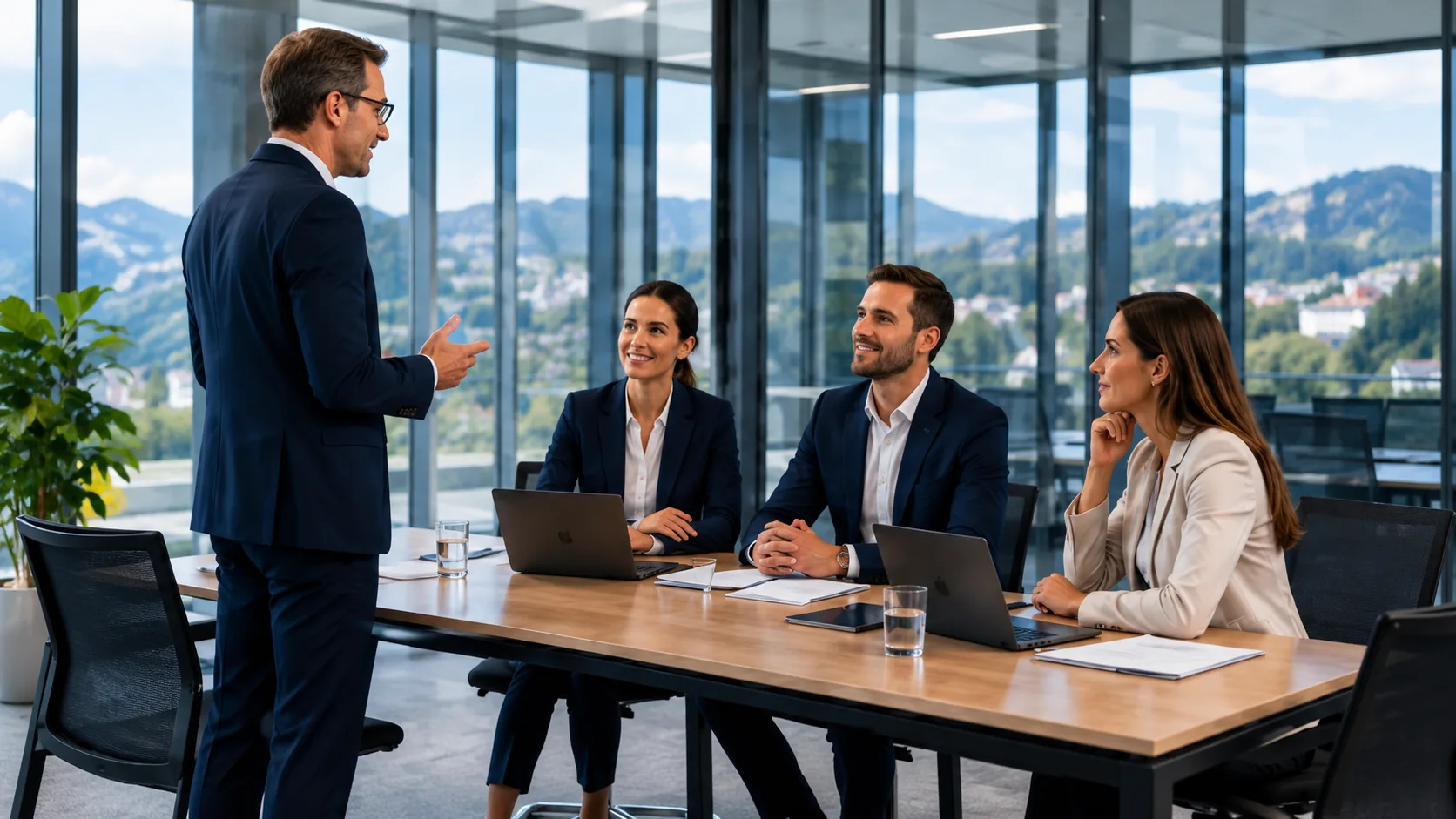 Réunion professionnelle avec une entreprise cliente à Lausanne